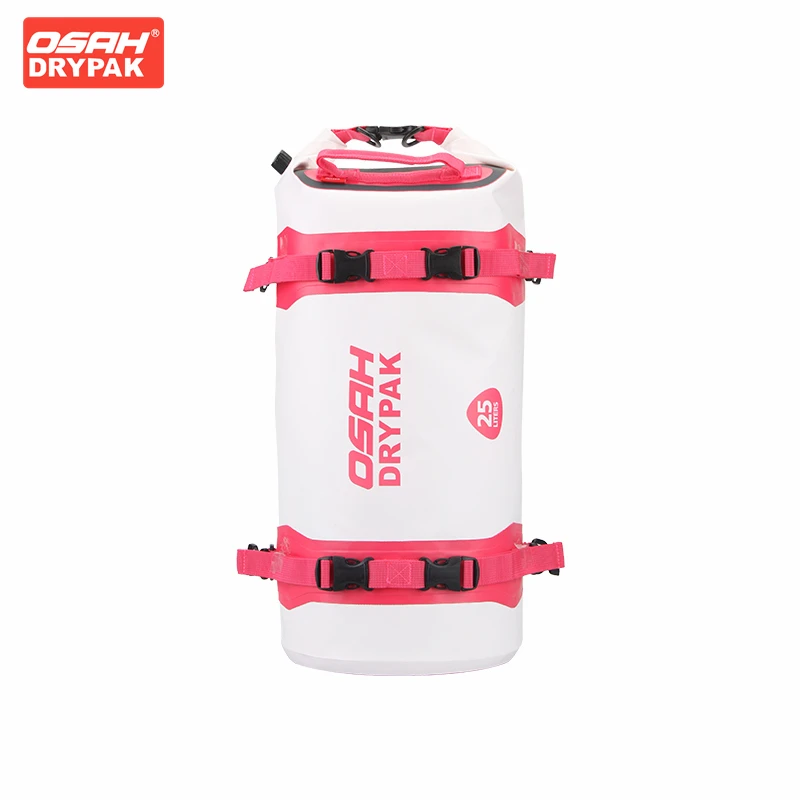 OSAH Pink Motorcycle Bag 25L Large Capacity Rear Seat Bag Crossbody Bag Backpack Multifunctional Waterproof Riding Gears Pack