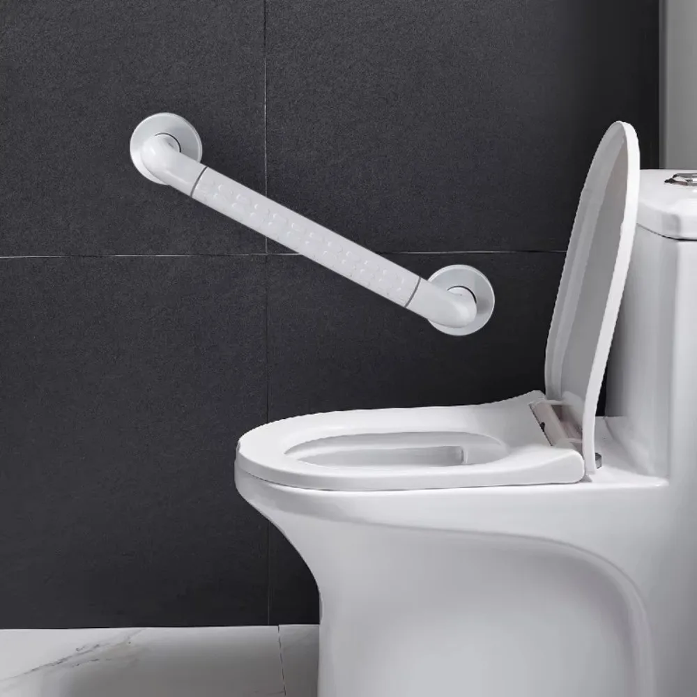 

Stainless Steel Bathroom Handrail with Illuminated Ring Thicken Grab Bar Anti-Slip Granules Balance Support Toilet Handrail
