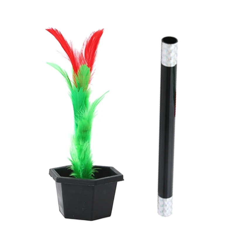 Magic Stick to Flower Stage Magic Trick Toy Flower Trick A Bouquet Appear from Air Professional Magician Props Gifts