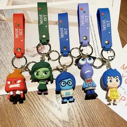 5PCS New Cartoon Inside Out Keychain Pendant Personality Creative Soft Glue Doll Cross-Border Sales Small Pendant