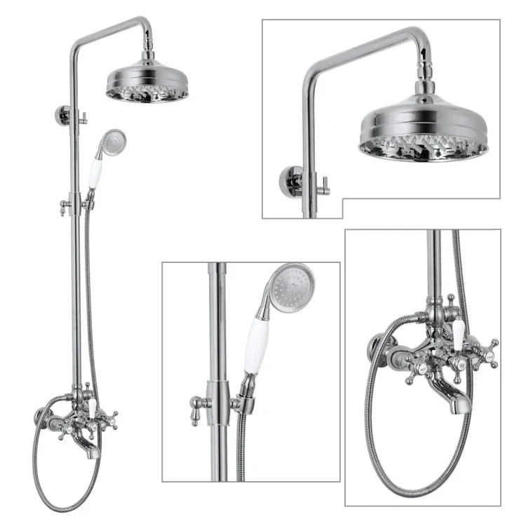 YYHC-Hot Sale Brass Antique Brass Gold Shower Set for Bathroom Shower