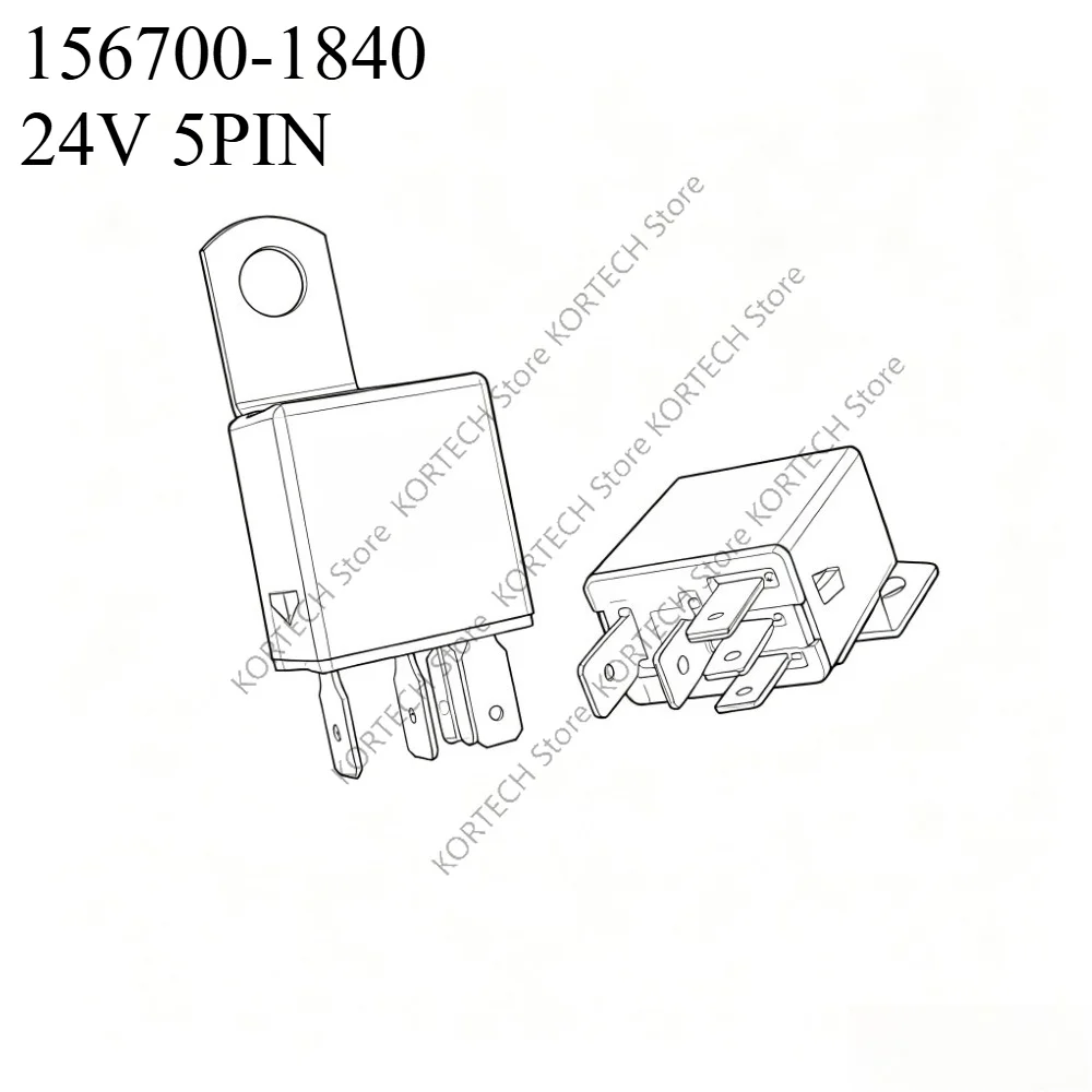 1-5PCS/Lot Original DENSO 156700-1840 24V 5PIN For DENSO truck car relay