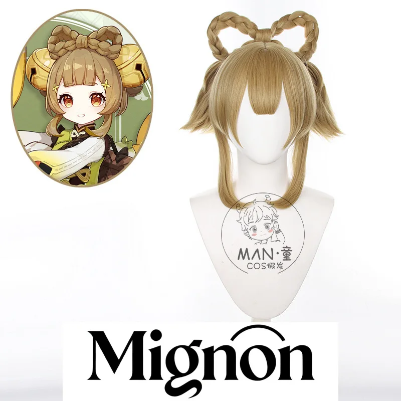 

Genshin Impact Yaoyao парик для косплея короткие волосы бабочка булочка для волос отдельная заколка тигра имитация кожи головы подарок на Хэллоуин