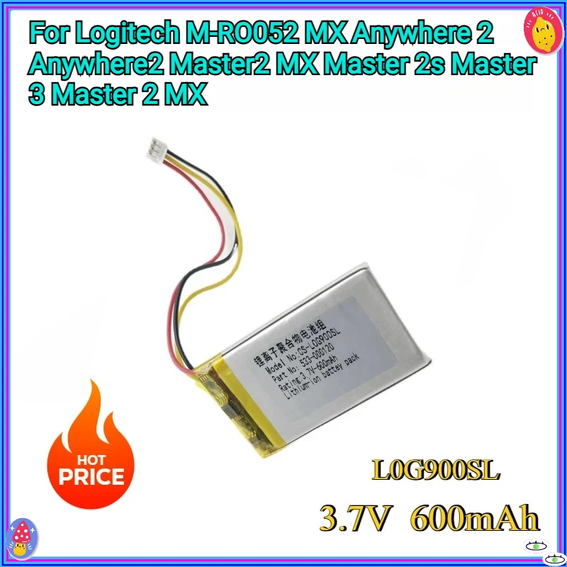 

New Rechargeable Portable Battery For Logitech M-RO052 MX Anywhere 2 Anywhere2 Master2 MX Master 2s Master 3 Master 2 MX