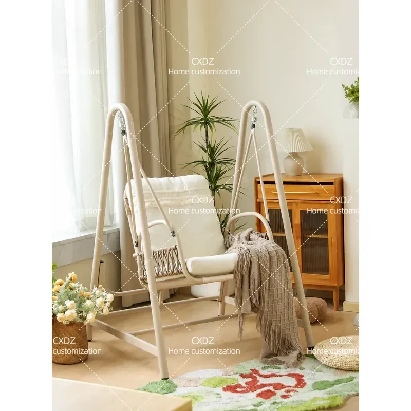 Balcony Swing Chair Indoor Outdoor Hanging Basket Cradle Seat for Living Room Courtyard Garden Home Furniture Relaxation