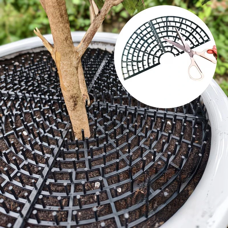 1PC Plant Pot Soil Guard With Nails Plant Pot Grid Flower Pot Cover Baby Safety Mouse Garden Home Plant Protector Repel Cats