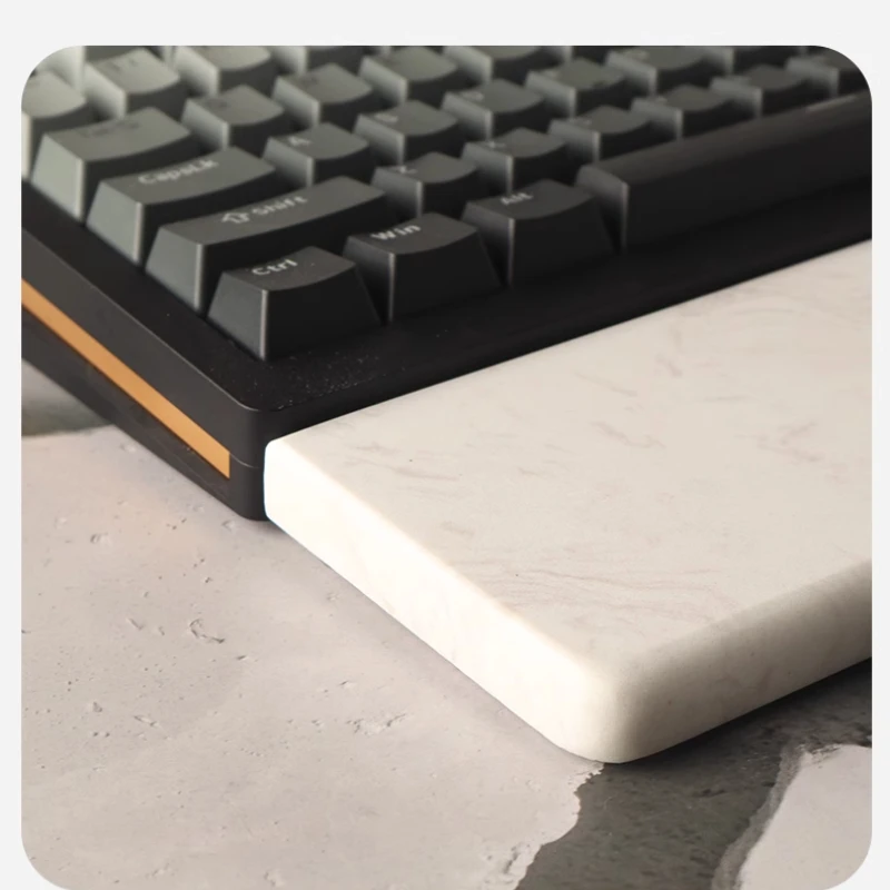 New Quartz Hand Rest Cutom Size Wrist Pad Comfort Slip Personalized for 60%75%85% Creative Palm Rest Wooting60 Rainy75 Teclado