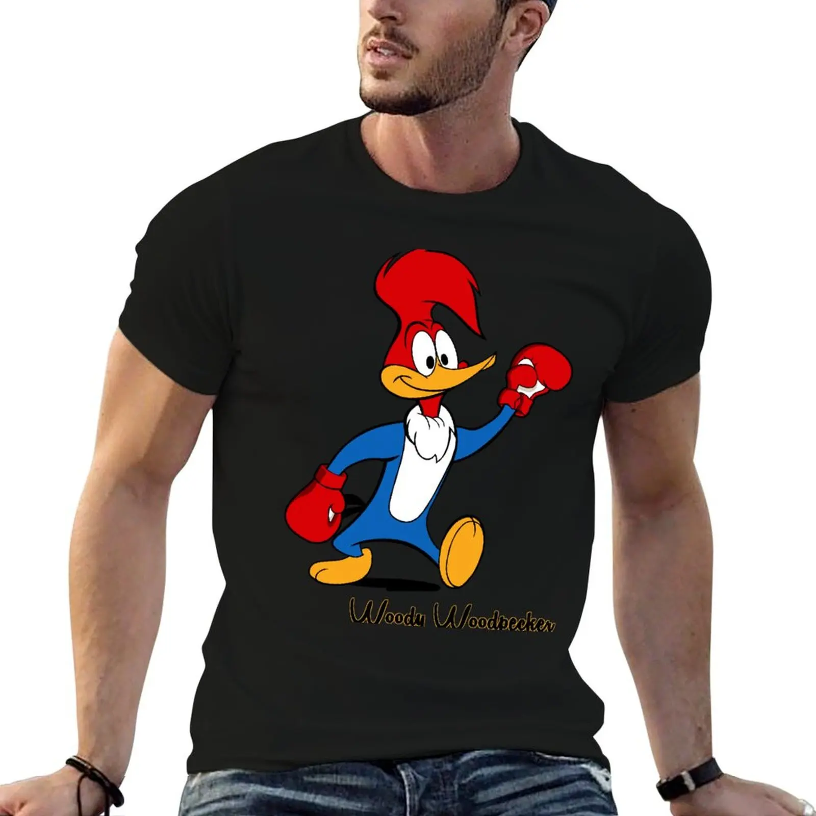 

Woody Woodpecker boxing T-Shirt t shirts for man pack cotton t shirts designer T-Shirt