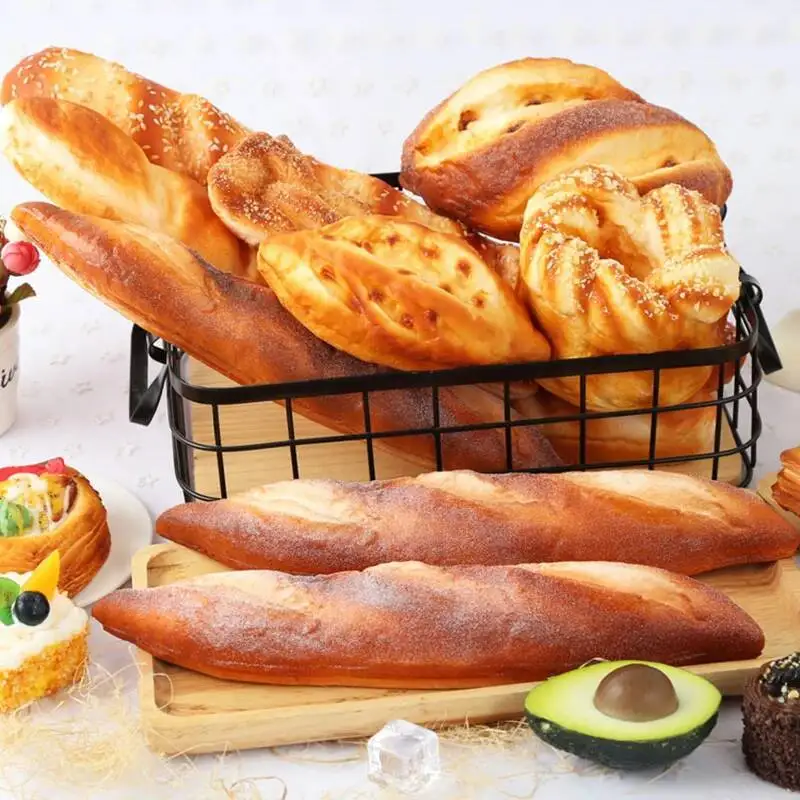 

Artificial French Long Toast Bread Simulation Baguette Model Fake Cake Bakery Window Display Samples Ornaments Photography Props