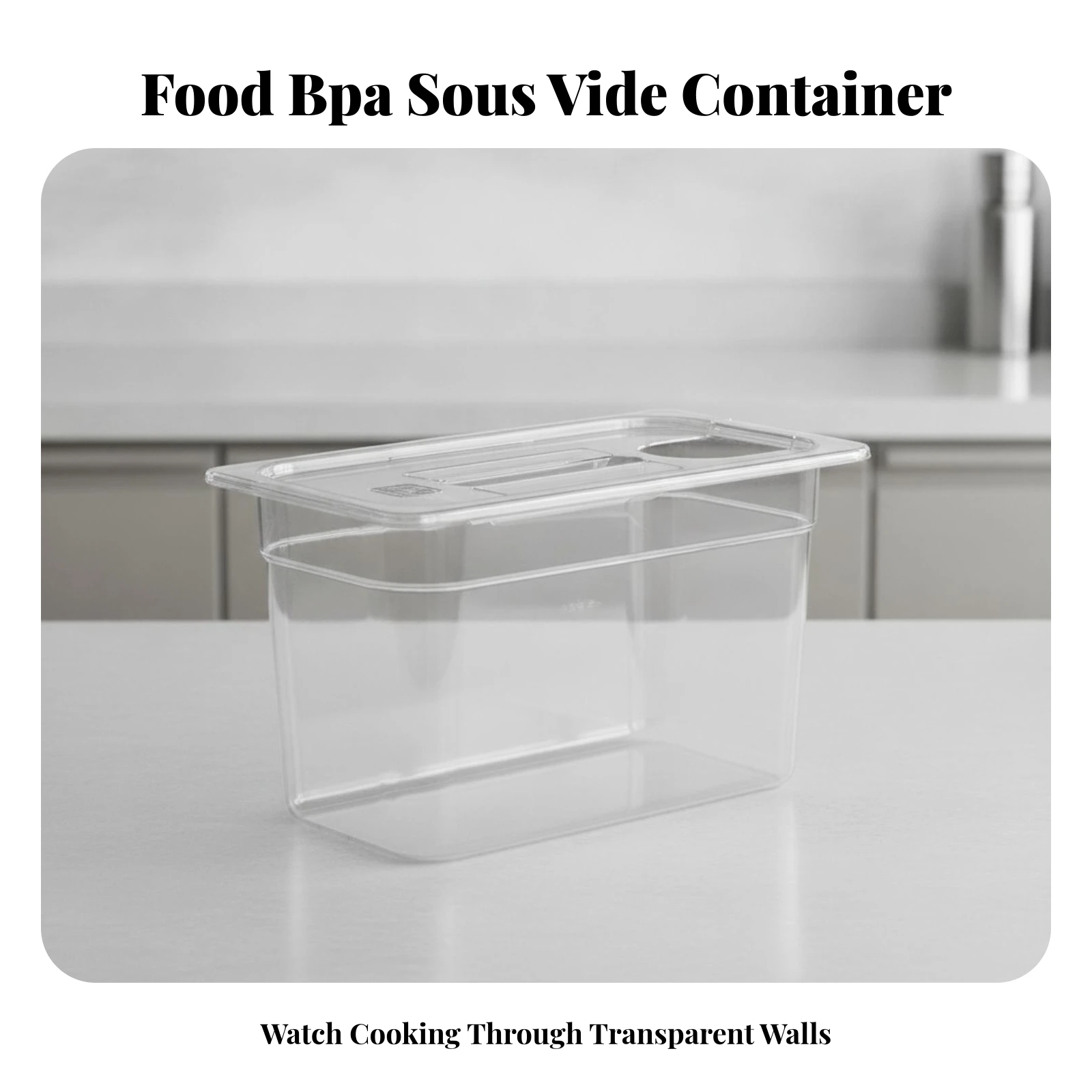 Sous Vide Container with Lid Transparent Sous Vide Container Water Bath with Lid Easy to Clean Accurate for Home Chefs