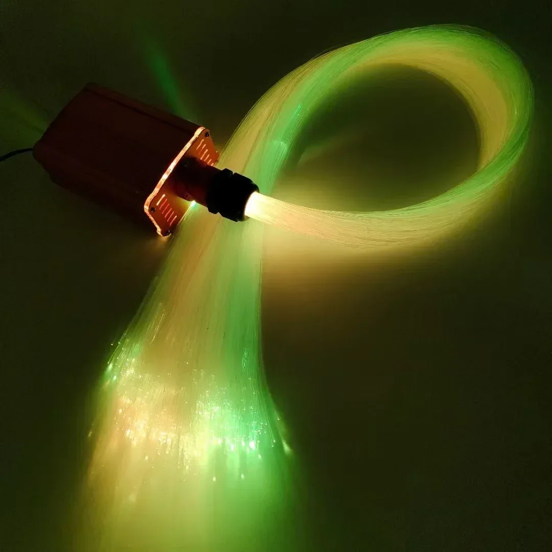 

2025App Control RGBW Twinkle Starlight Подголовник на крышу автомобиля Звездные потолочные комплекты-световой двигатель + 550 шт. * 0,75 мм * 3 м светодиодный оптоволоконный светильник