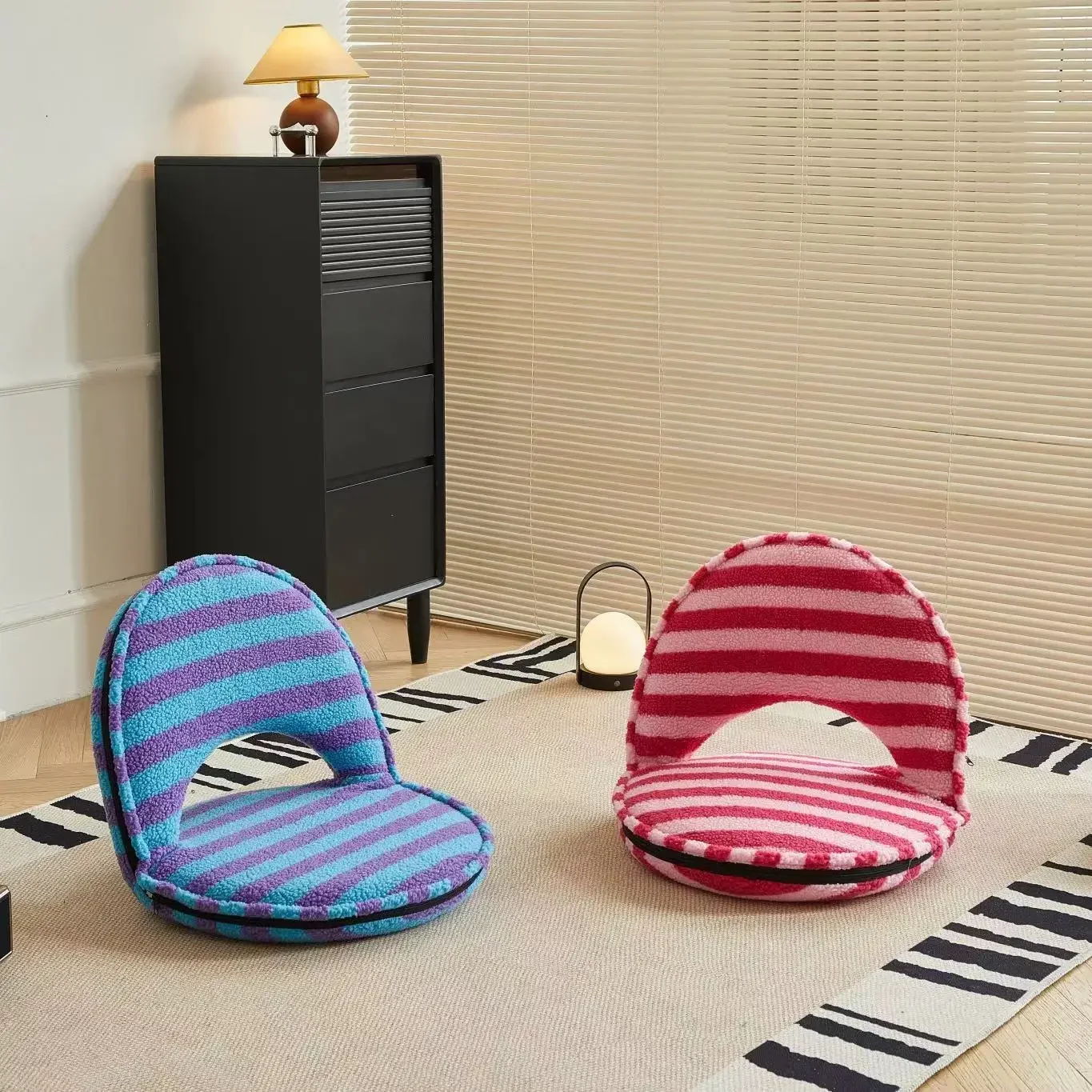 %Net red lazy bed sofa bay window tatami chair back bedroom living room Homestay Japanese folding simple recliner chair silla