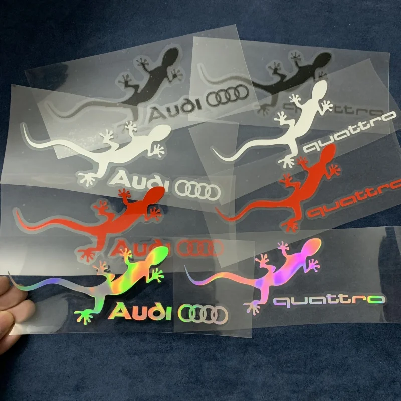 Audi Quattro-pegatina reflectante para coche, calcomanías decorativas para carrocería, para Audi A3, A4, A6, Q3, Q5, pegatina impermeable para parabrisas trasero de maletero