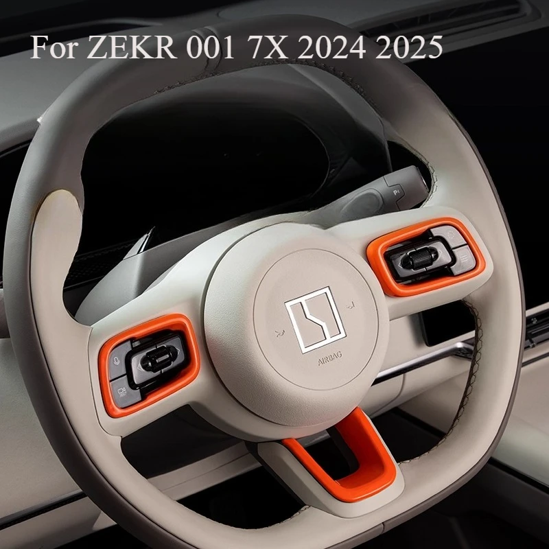 

Для ZEKR 001 7X накладка на руль 2024 2025 модели, АБС-пластик, накладка на внутреннюю декоративную наклейку