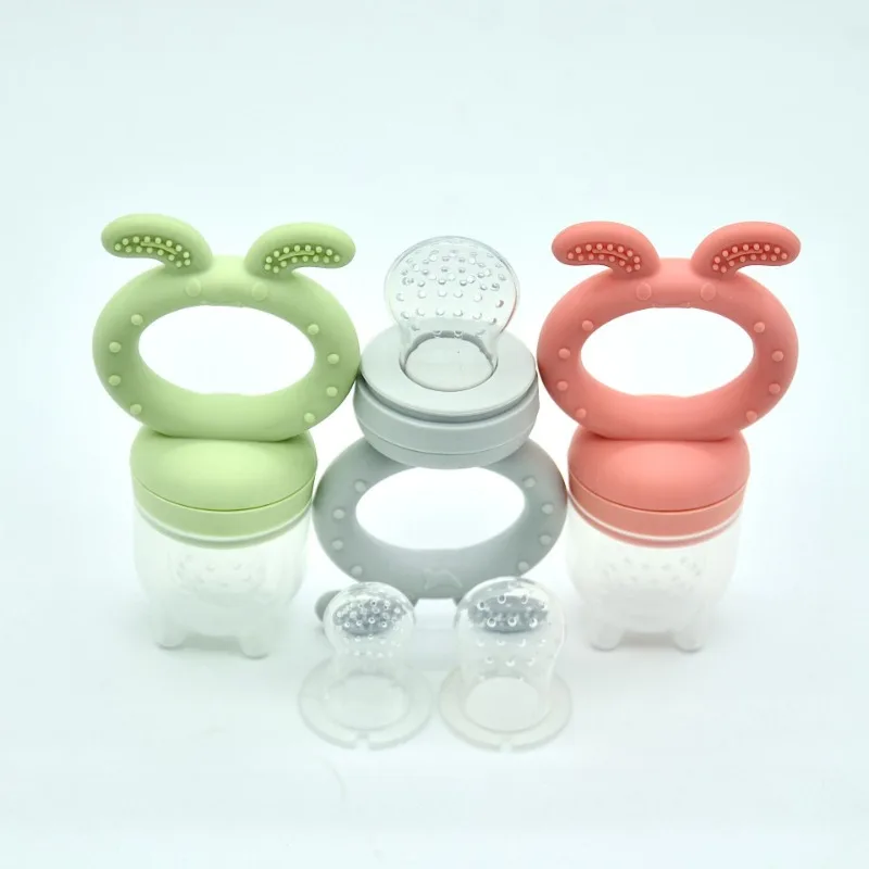 Silicone Baby Pacifier Children's Biting and Feeding Device Baby Gum Grinding Stick Food Grade Silicone