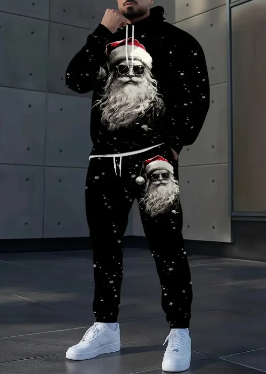 

Christmas Clothing Set Spring Autumn Men Women Fashion 3D Printing Fashion Casual Sportswear Sweatshirt Jogging Pants 2Pcs Sets