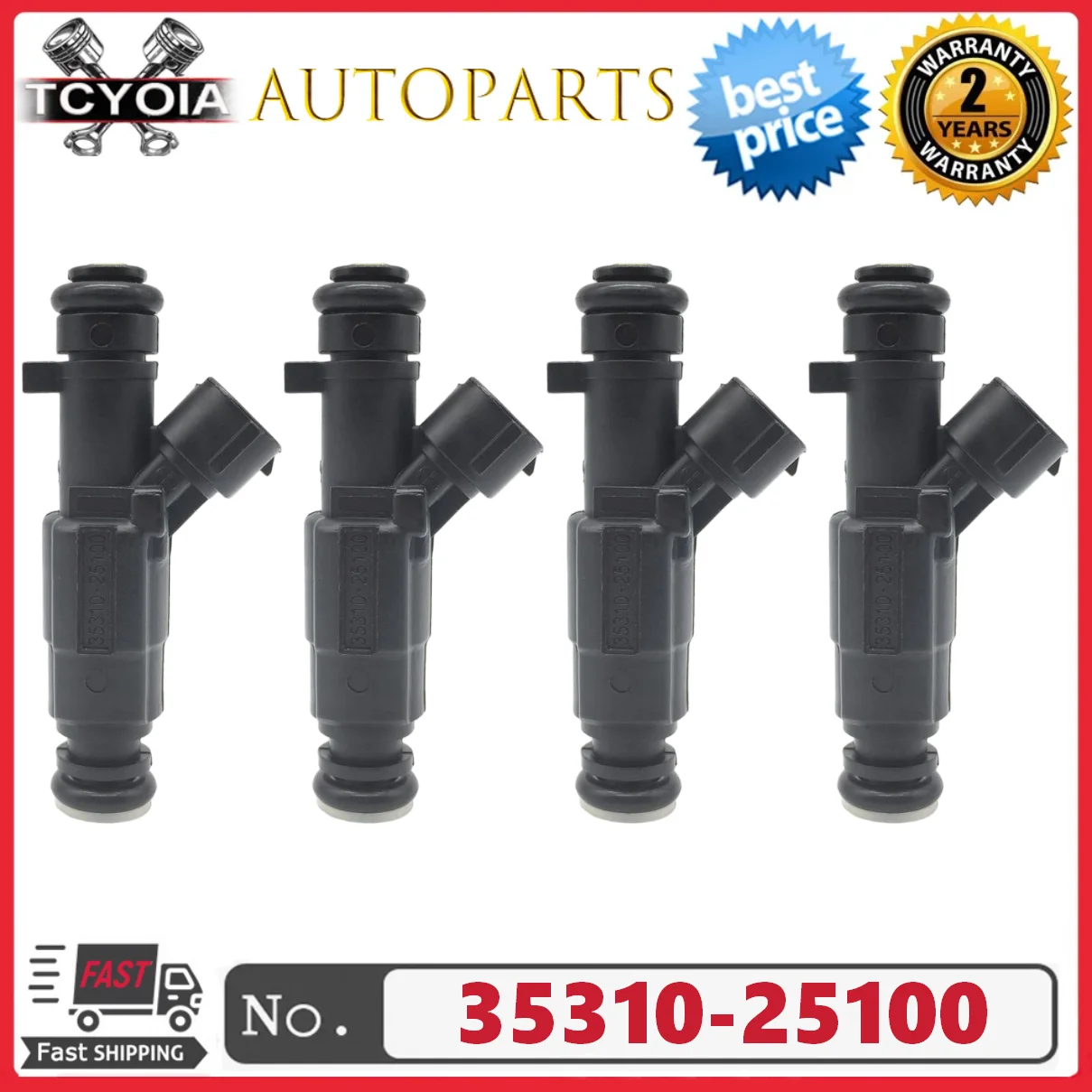 

Новые 4 шт. 35310-25100 топливные форсунки подходят для Hyundai SONATA ACCENT 1999-2006 гг.