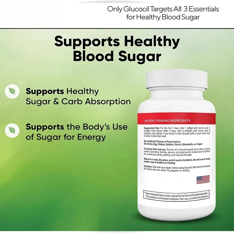 يدعم 3 عناصر أساسية لسكر الدم الصحي، بما في ذلك حمض الأسبارك وأوراق التوت الخاصة وما إلى ذلك، في 60 كبسولة