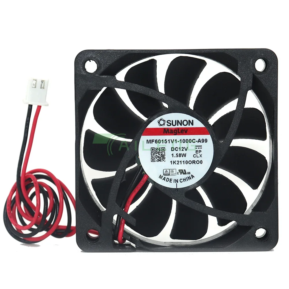 جديد SUNON MF60151V1-1000C-A99 تيار مستمر 12 فولت 1.58 واط 60x60x15 مللي متر 2-سلك مروحة تبريد الخادم