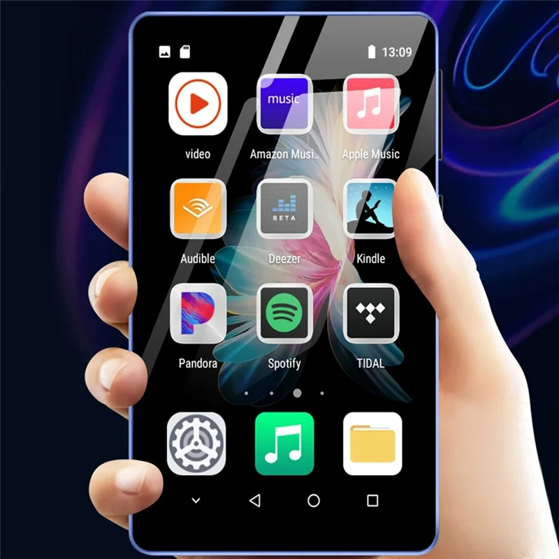 مشغل ELECT-Bluetooth 5.0 MP4 MP5 2+16G 4.0In شاشة لمس كاملة نظام Android 8.1 الذكي مع مشغل موسيقى بث سبوتيفي، D