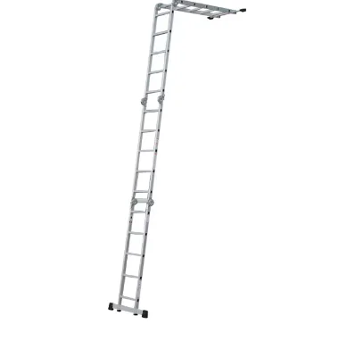 Multi-in-one Aluminum Folding Ladder-Heavy Duty, Lightweight, Multi-Position for Scaffold, Extension, Step Ladder