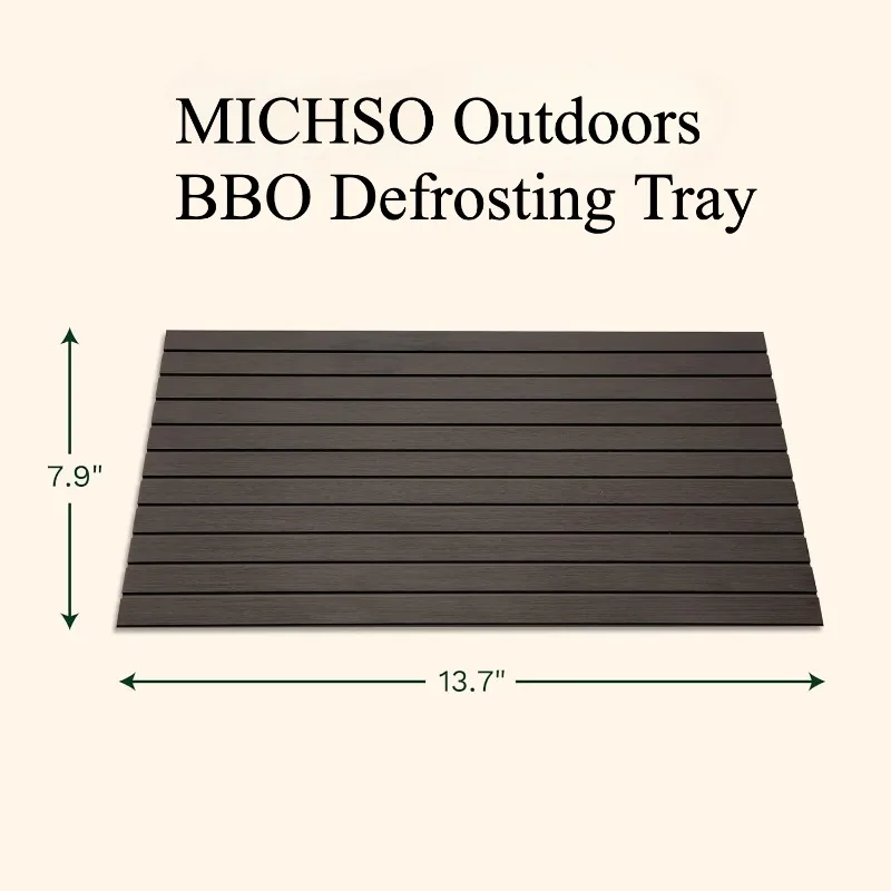 MICHSO صينية إزالة الجليد السريعة سبائك الألومنيوم ذوبان الغذاء صينية إزالة الجليد اللحوم المجمدة صينية طعام الأسماك مع فرشاة أدوات اللحوم #2