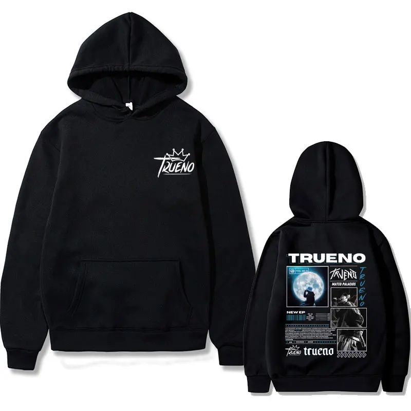 

Hip Hop Rapper Trueno Mateo Palacios Music Album Graphic Hoodie Men Women Fashion Retro Oversized Sweatshirt Male Casual Hoodies