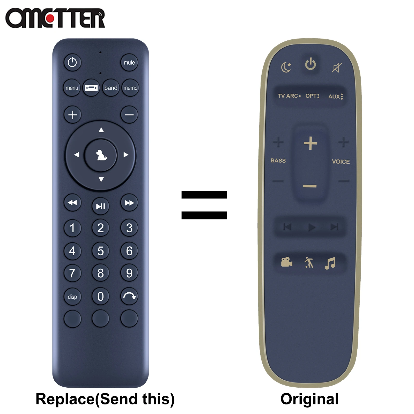 Controle remoto de substituição para Polk Audio RE9641-1 RE9114-1