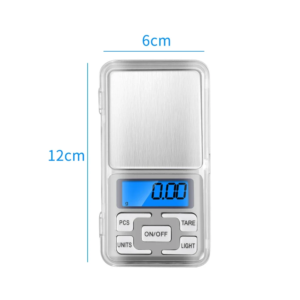 200/300/500G 0.01 Jewelry Scale Mini Digital Pocket Scale High Precision Electric Scale with Backlight for Jewelry Kitchen