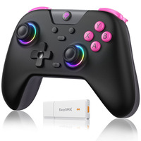 EasySMX X05 Wireless Gaming Controller Bluetooth Gamepad Compatible with PC/Switch/Phone/TV/Steam, RGB Hall Effect, Black