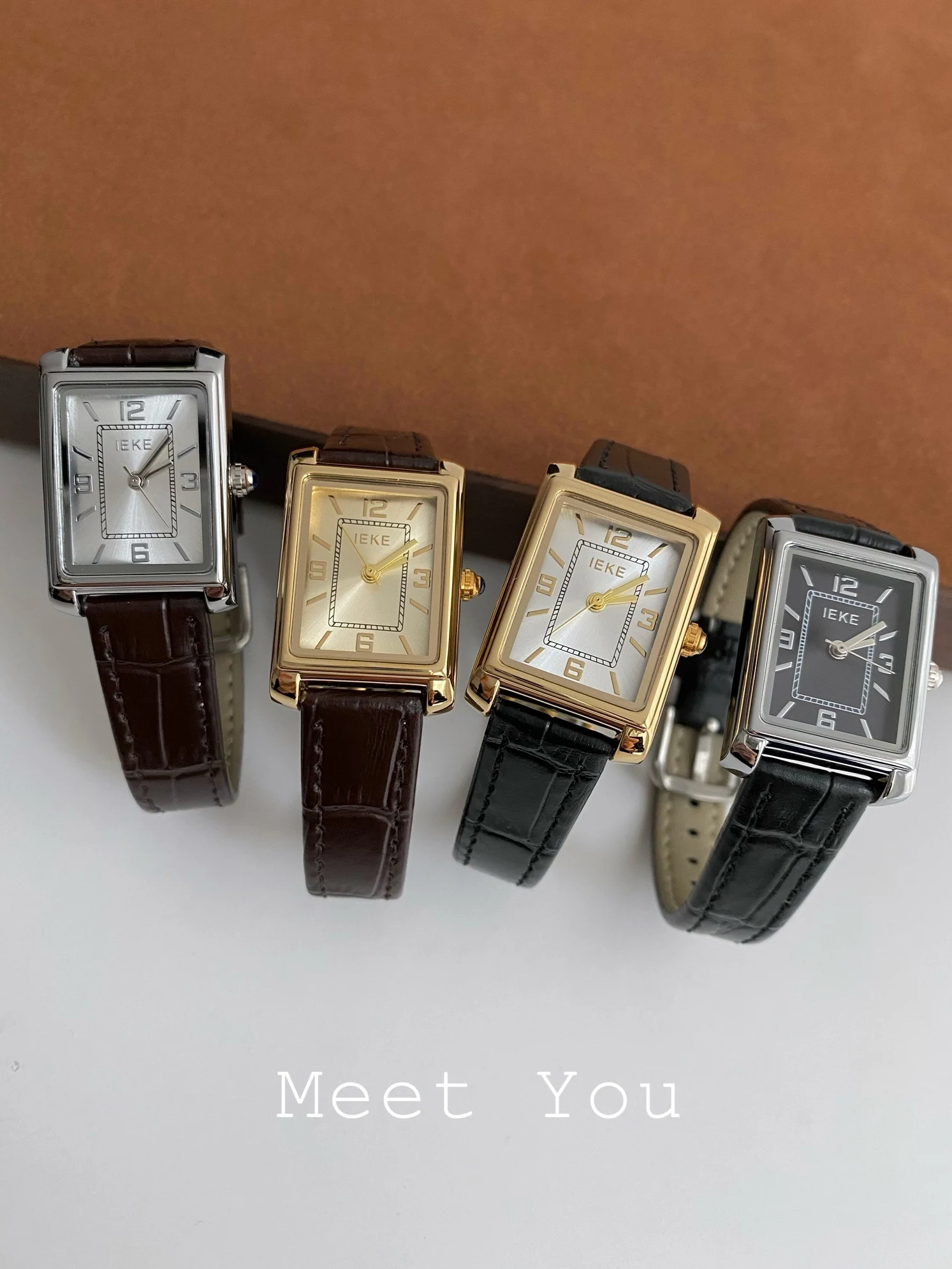 Square-shaped, retro-style, simple, fashionable, light luxury, versatile, and exquisite women's watch; a great gift for women.