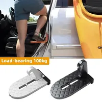 Universal Fit Car Door Step Foldable Roof Rack Latch Hook Foot Pedal Multifunction Aluminum Alloy Auto Safety Hammer
