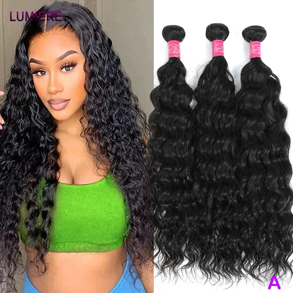 

18A Натуральные волнистые пучки человеческих волос, 100% необработанные девственные 30 32-дюймовые пучки человеческих волос, наращивание волос с двойным утком, оптовая продажа