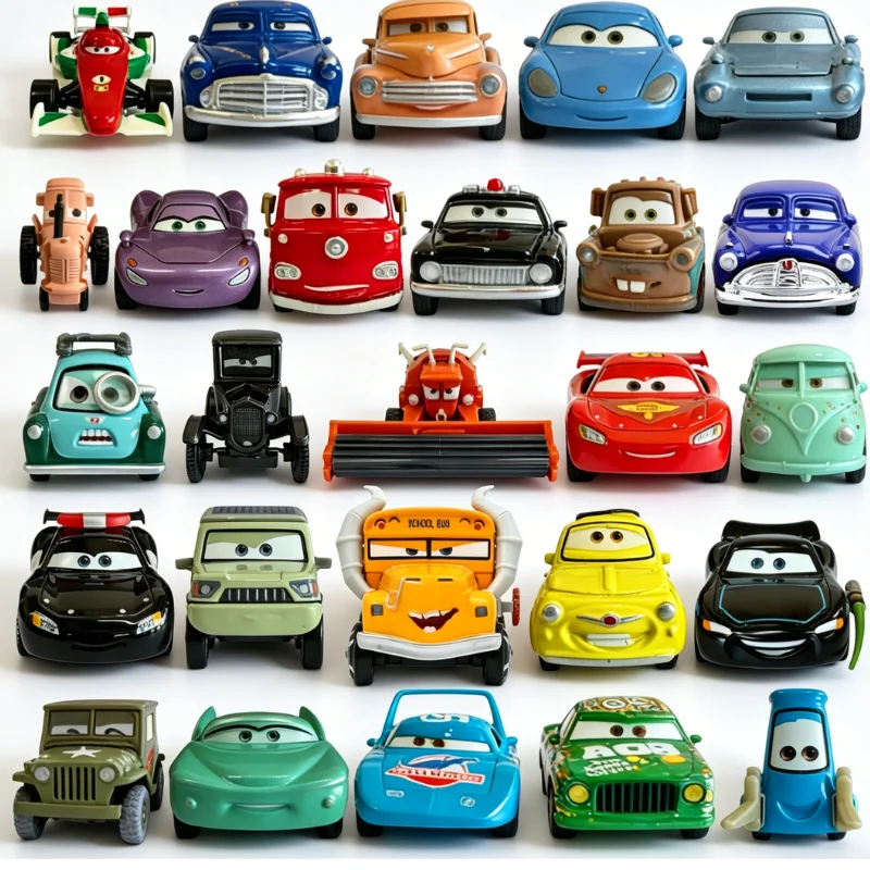 Autos de Pixar de Alta Calidad, Lightning McQueen, Mater, Frank, Modelo Metálico 1:55, Juguetes de Carreras, Regalos de Cumpleaños y Año Nuevo para Niños