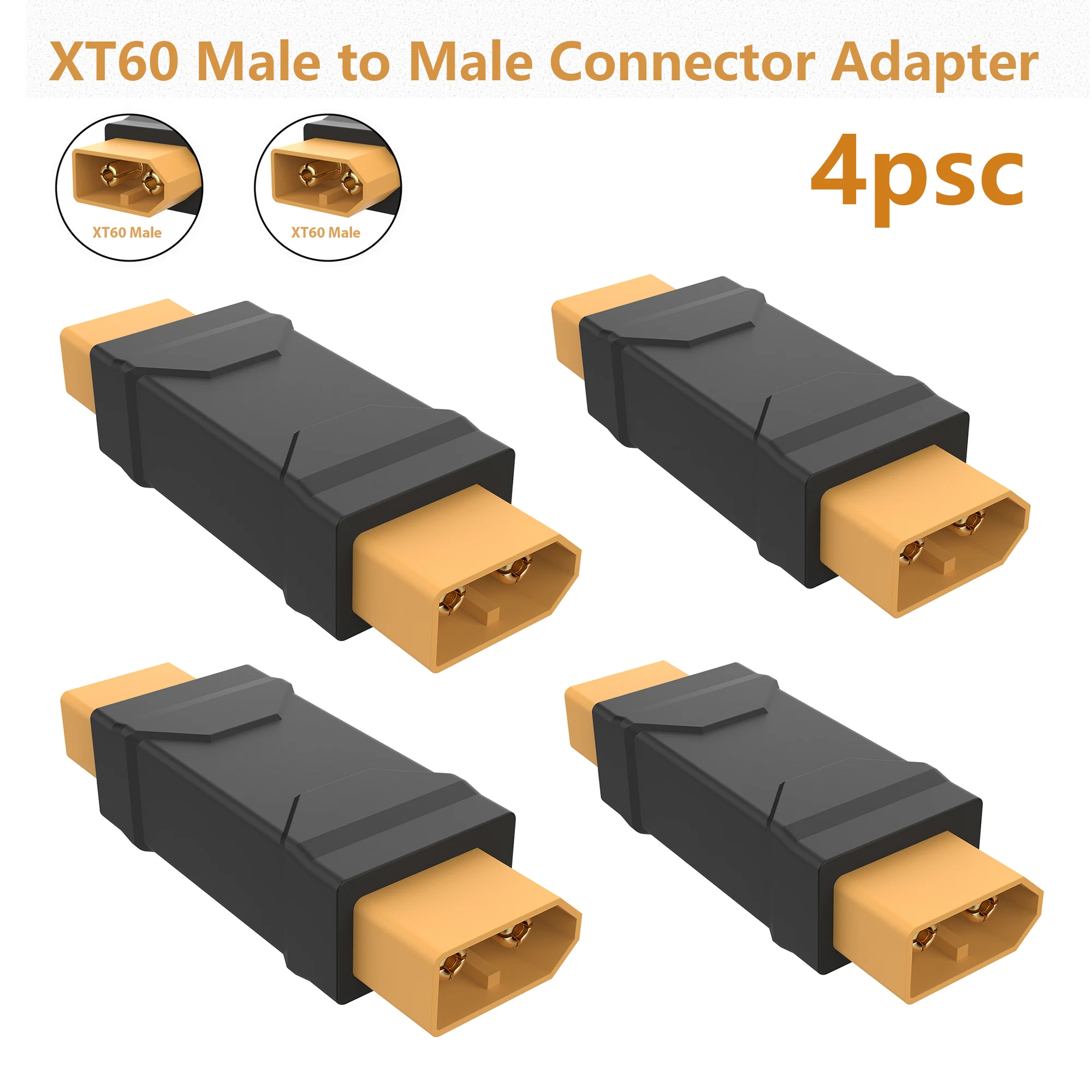 1/2/4 Stück Adapter XT60 Stecker auf XT60 Stecker Konvertierungsadapter für RC Lipo Batterie Drohne & Spielzeugauto Steuerteile DIY – Detail 7