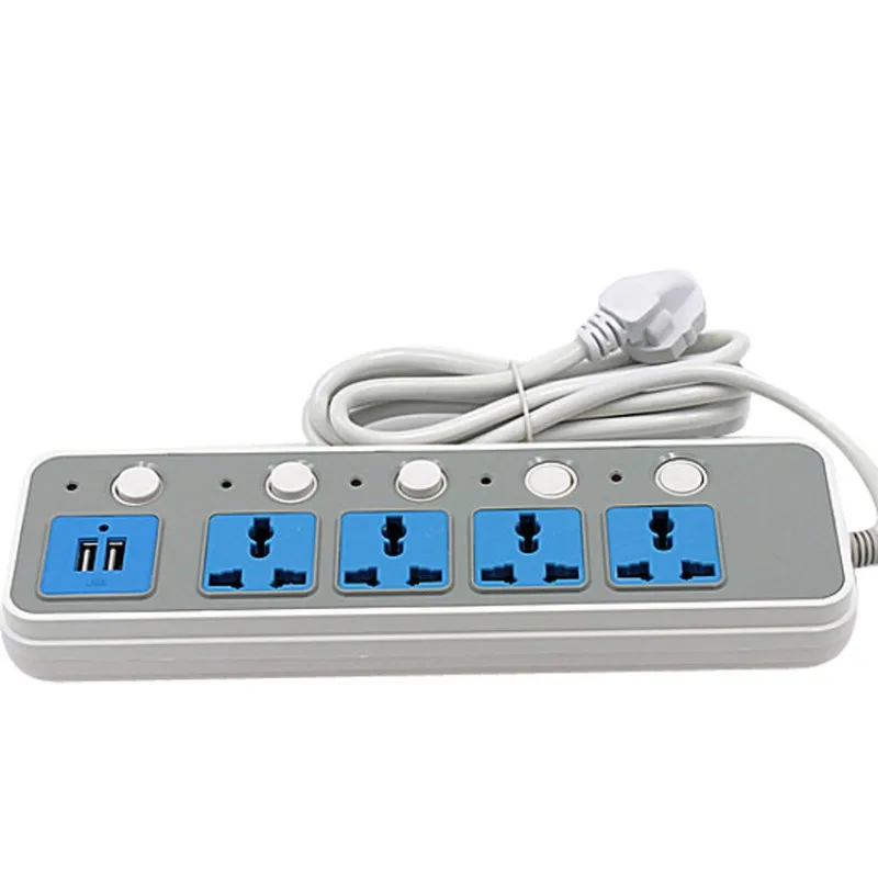 Universal Power Strip UK EU US Plug Available  8 9 4 Ports Power Strips Home Extension Electrical Socket 2 4 USB Charger