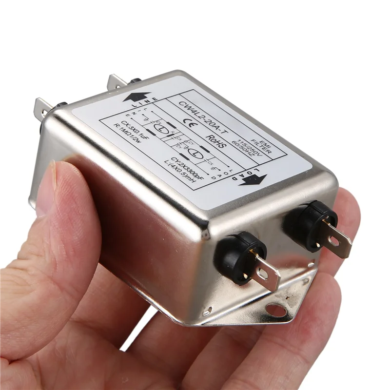 

ABVT-5X Power EMI Filter CW4L2-20A-T Single Phase AC 115V / 250V 20A 50/60HZ