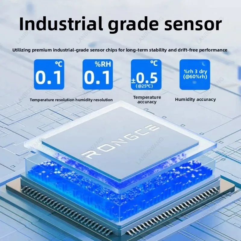 LX935 High Precision Thermohygrometer Industrial Warehouse & Household Indoor Temperature Humidity Display Sensor