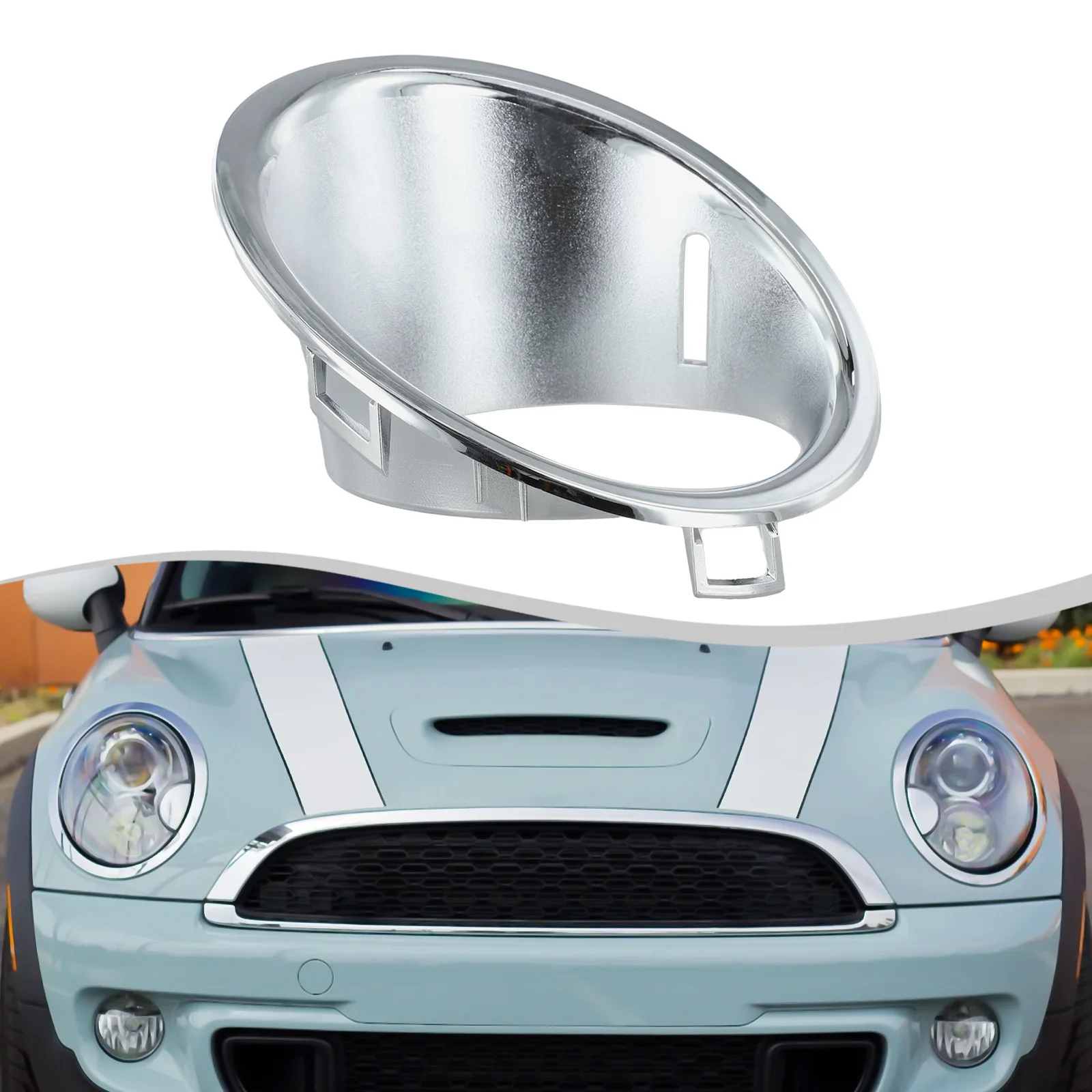 

10*10*5 Electroplating Accessory Chrome Finish Fog Lamp Accessory ABS Plastic Material Chrome Finish Easy Installation Design