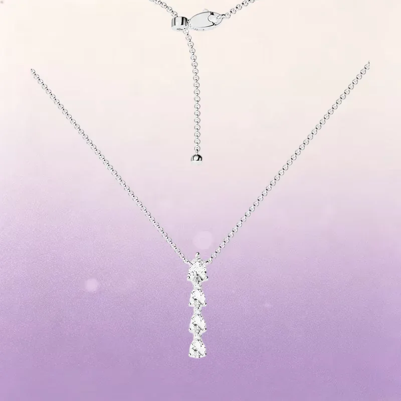 ZPFF 925 Sterling Silver White Blue Water Drop Ring Earrings Bracelet Necklace Women Light Luxury Personalized Party New Jewelr - view 6