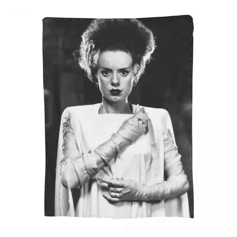 Classic Bride Of Frankenstein Blankets Warm Flannel Horror Film Throw Blanket for Home Bedroom Sofa