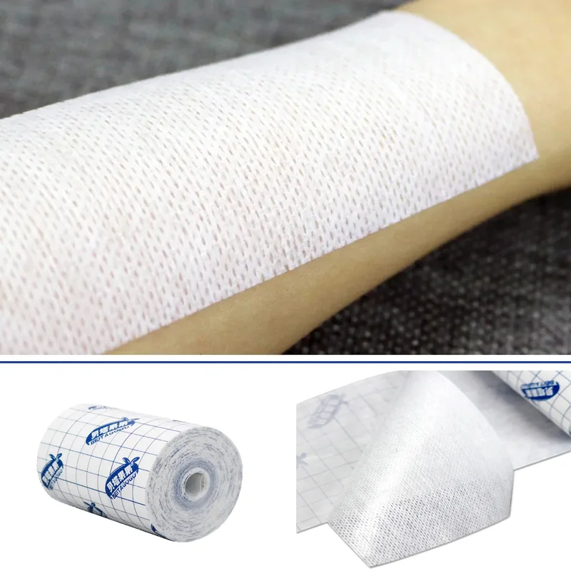 1 Roll Non-woven Tape First Aid Hypoallergenic Wound Dressing Fixation Tape Waterproof Adhesive Breathable Patches Bandage