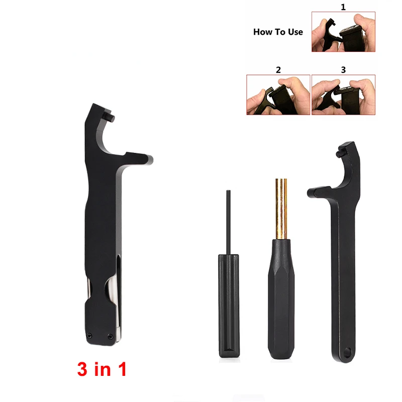 

Glock 3 in 1Front Sight Installation Hex Tool Magazine Disassembly Tool Hunting Accessories