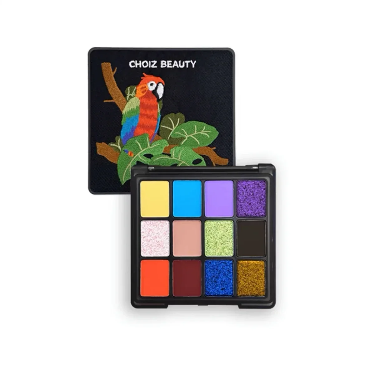 

CHOIZ BEAUTY 12 Color Eyeshadow Parrot Plant Series Shimmer Chameleon Palette Butterfly Pallete Matte Pearlescent Sequins