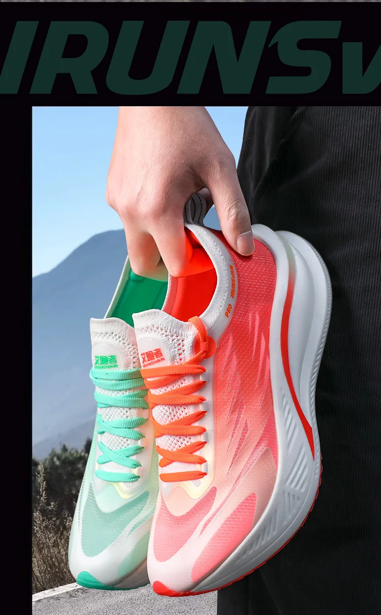2024 IRUNSVAN Full Palm Real Carbon Plate Trail-Laufschuhe für Herren, umweltfreundlich, atmungsaktiv, Bounce-Back-Dämpfung, rutschfest – Detail 24