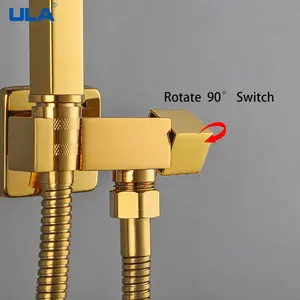 Wuil Bidé Bidé Messing, goldener Badezimmersprühgerät, hygienische Dusche, nur kaltes Wasserhahn, Selbstverschluss 6 Hauptverkauf hygienisches Metall - №5