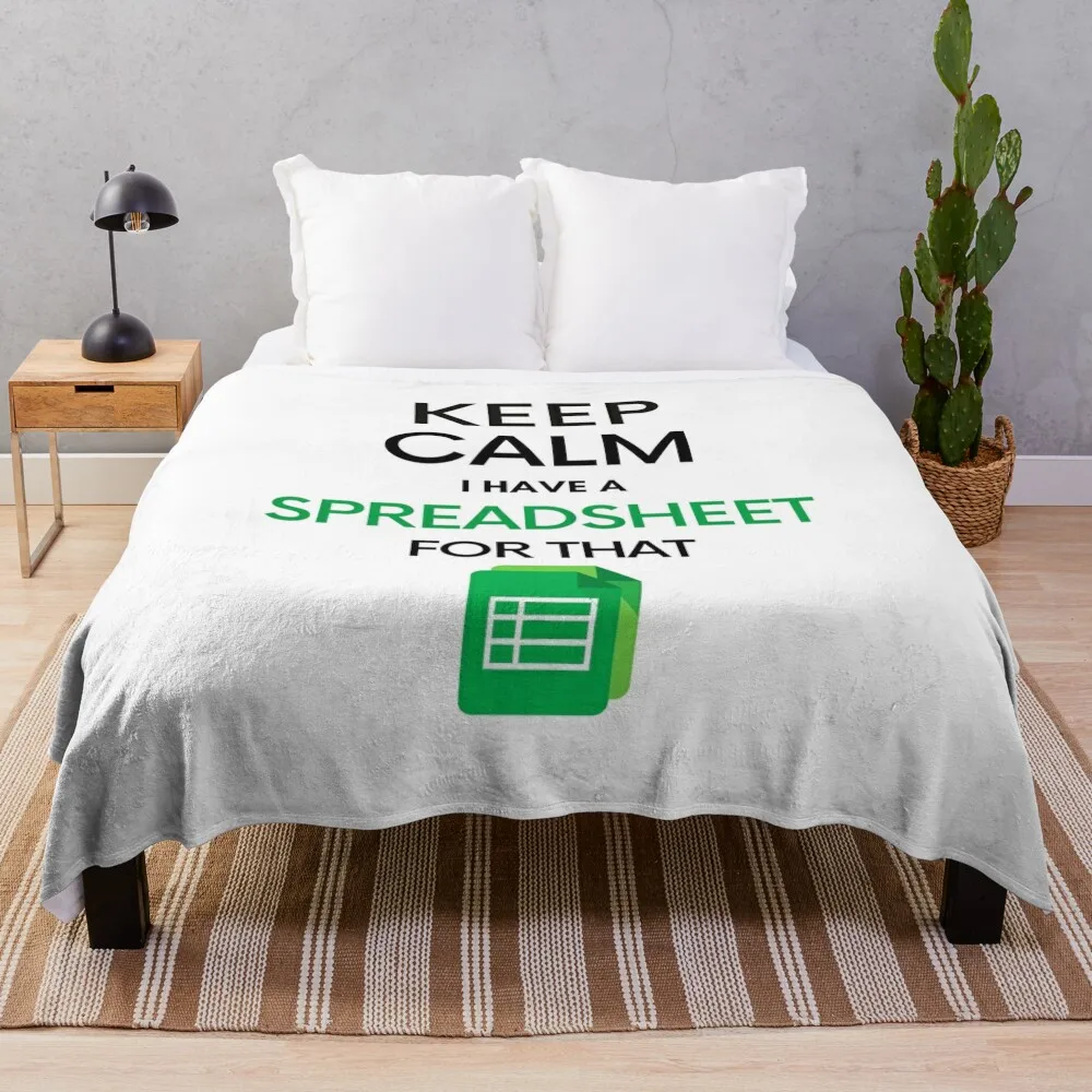 Keep Calm I have a Spreadsheet for that - Microsoft Excel // Google Sheets Throw Blanket Sofa Throw Beach Bed Blankets