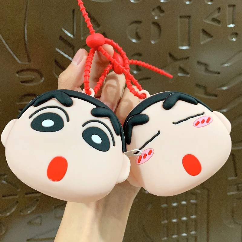クレヨンしんちゃん アニメ キーホルダー マーマン ハントン シリコンフィギュア イヤホン収納ポーチ ミニコインパース チャーム ギフト