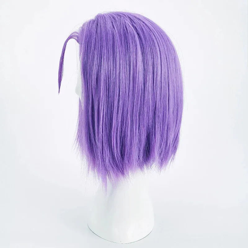 Anime Role Play Pokémon Team Rocket James Cosplay Peruca de cabelo roxo