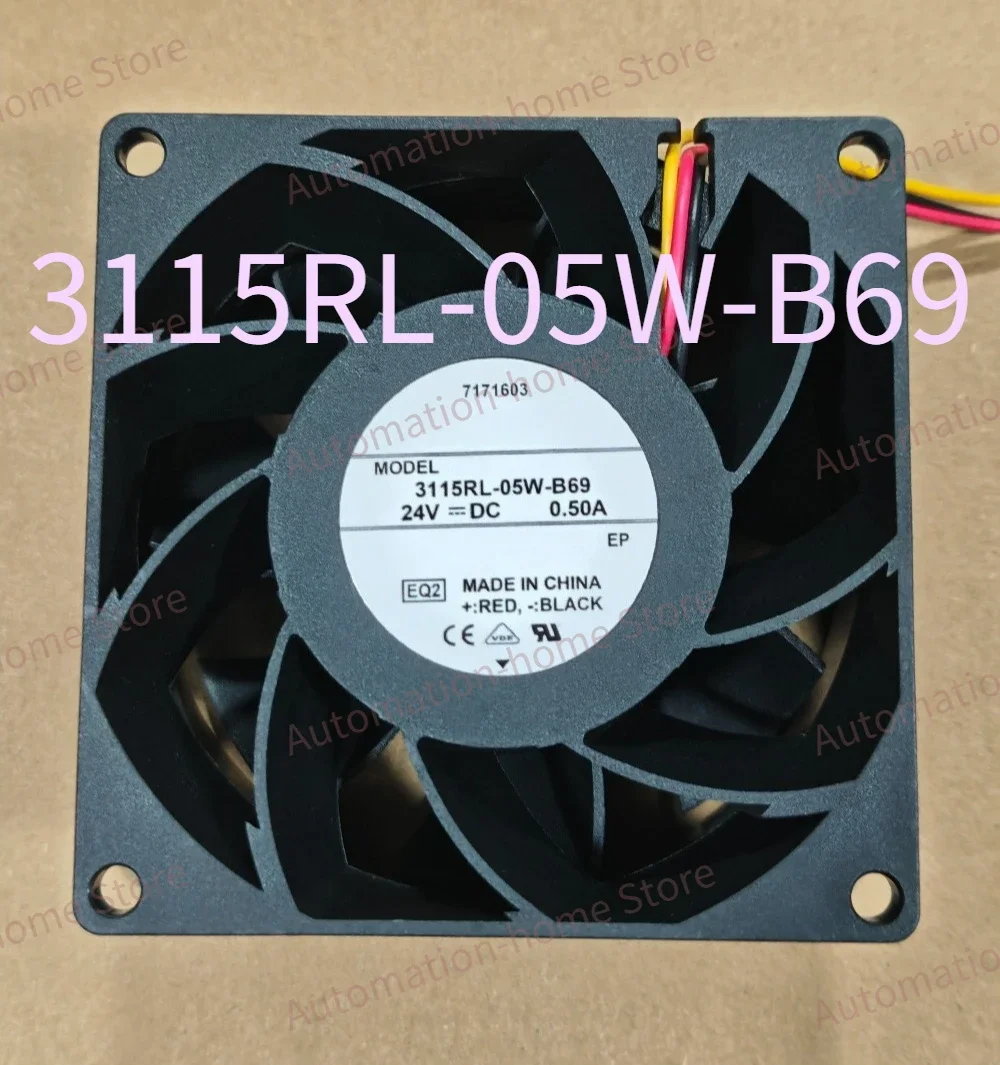 3115RL-05W-B69 24V 0.50A 80x80x38mm 3-Pin Inverter Cooling Fan Fast Delivery